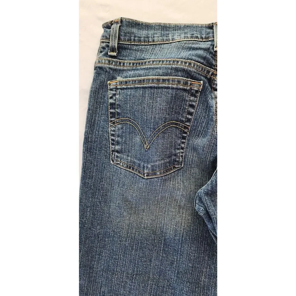 Levis Jeans Womens 8 Blue 550 Relaxed Boot Cut Mid Waist Mom Denim Pants Y2K 07 - Picture 14 of 16